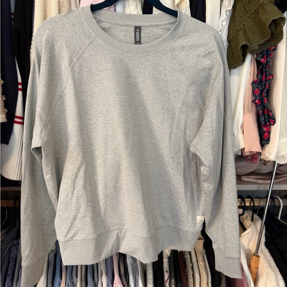 Vuori Light Heather Grey Crew Sweatshirt